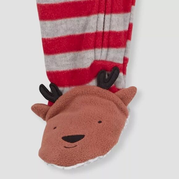 2 Piece Carters Just One You Footed Christmas Fleece Pajamas 18 Months - Picture 3 of 5